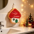 thumbnail image 5 of OAVQHLG3B Christmas Hand Towels with Hanging Loop Soft Santa Dishtowels Xmas Hanging Washcloths Christmas Holiday Bathroom Kitchen Dish Towels Set for Drying Cleaning Cooking, 5 of 8