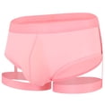 thumbnail image 3 of Men's Boxer Briefs Bulk Underwear Men Underpants Briefs Underwear Mens Men Brief No Ride up Spandex beneath Athletic Molasses with inside Them Wading Light Pink M, 3 of 3