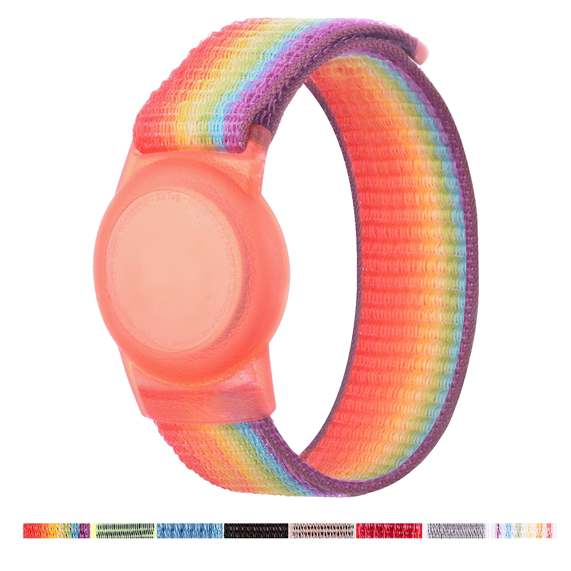 LEIPUMART Wristband for Airtag Kids, GPS Bracelet for Kids Compatible with Apple Air Tag, Nylon Watch Band Tracker Case Strap Holder Accessories for Toddler Child Adult, Anti-Lost