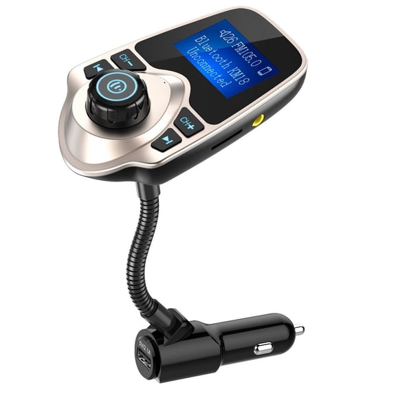 Transmisor FM Bluetooth para coche Nulaxy KM18 con pantalla de 1,44 pulgadas