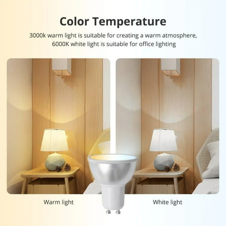 

LCNCAN Seamless and Effortless Home Automation: Customize Your Space with Voice-controlled Zigbee GU10 Smart 5W RGBCW LED Bulb Compatible with Alexa Echo Plus and Smart Life App