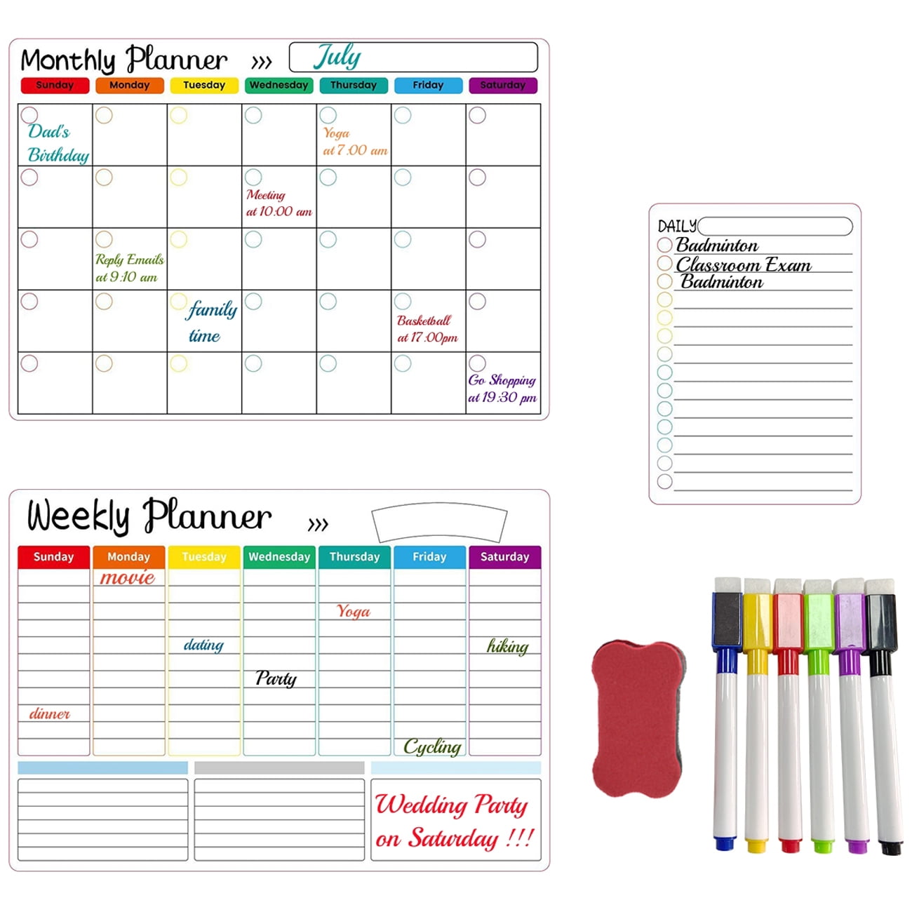 Dry Erase Board Refrigerator Calendar Dry Erase Calendar Kit
