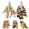 thumbnail image 4 of AURORA TRADE Bird Block Knots Tearing Toy -12 inch Natural Wood Corn Cob Parrot Chewing Toy Suggested for Macaws Cokatoos, 4 of 8