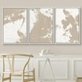 thumbnail image 3 of PixonSign Framed Wall Art Set Pastel Tan Pain Stroke Variety Abstract Shapes Illustrations Modern Art Panels Rustic Scenic Relax/Calm for Living Room, Bedroom, Office - 16"x24"x3 White, 3 of 5