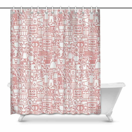 Mkhert Black Friday Bathroom Shower Curtain 60x72 Inch Walmart Com