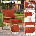 thumbnail image 2 of Kimunuk 6 Set Outdoor Cushion for Patio Furniture, 24" L X 24" W X 5" H Waterproof Outdoor Deep Seat Cushions with Tie, Orange, 2 of 8