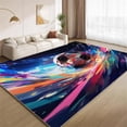 thumbnail image 1 of Sports Football Area Rugs, Painted Game Carpet, Washable Non Slip Low Pile Soft Rug for Entryway Bedroom Decor Mat 5ftx8ft, 1 of 8