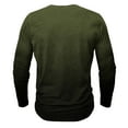thumbnail image 4 of Dagegui Men's Henley Shirts Long Sleeve Gradient Tie Dye Print Shirt Fall Crewneck Buttons Pullover T-Shirts Big and Tall Slim Fit Sport Tees Tops Today Savings Army Green 4XL, 4 of 4