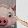 thumbnail image 3 of BCIIG Pig Bathroom Decor Set with Hooks, Colorful Luxurious Graphic Print Polyester Fabric Shower Curtain, Waterproof and Easy to Install 60x72, 3 of 7