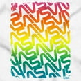 thumbnail image 2 of NASA Worm Logo Rainbow Gradient Unisex Plus Size Zip Hoodie Brisco Brands 3X, 2 of 5