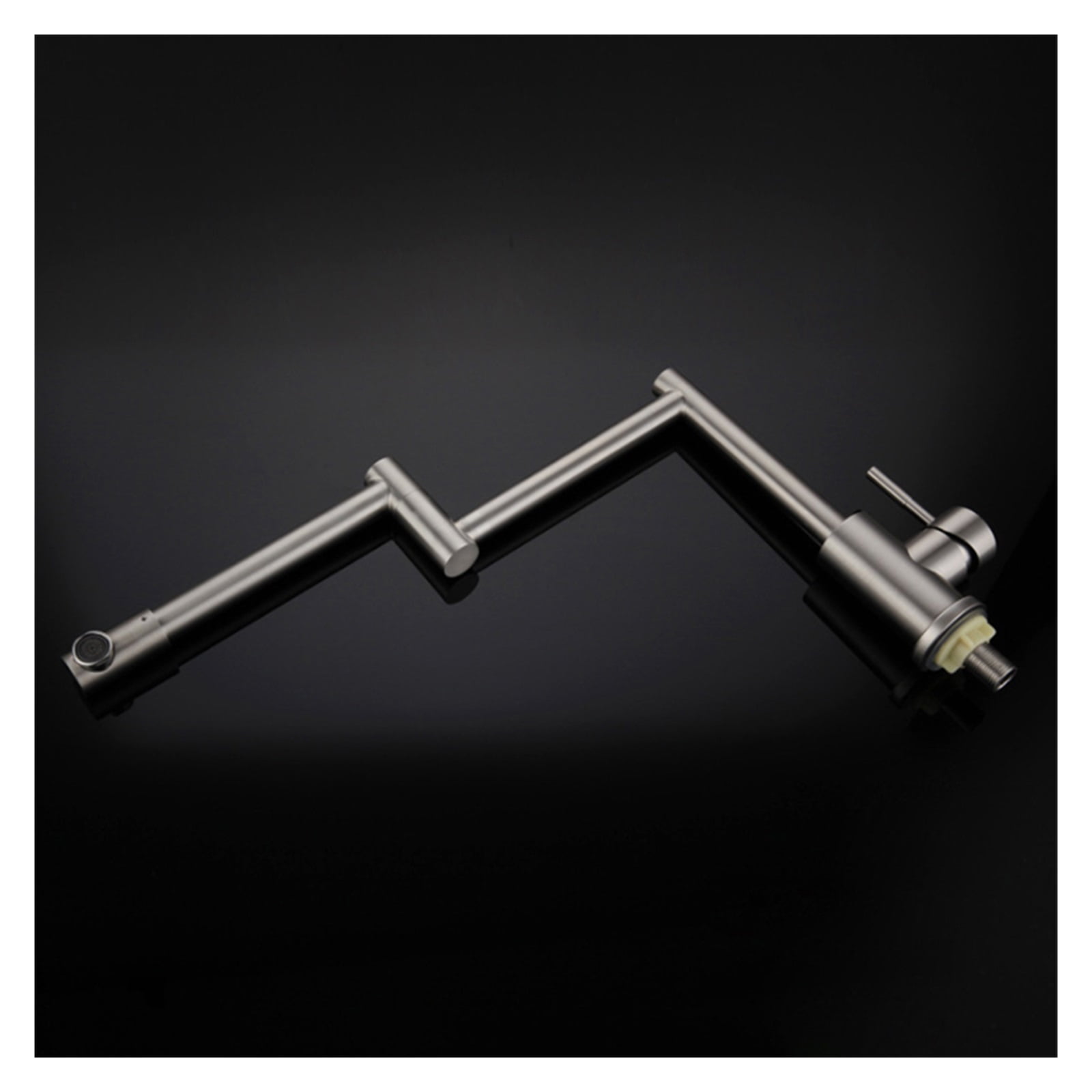 304 Stainless Steel Lead-free Folding Kitchen Faucet Mixer 360 Degree Swivel Single Handle Nickel Kitchen Sink Taps ,Bar Laundry RV Farmhouse