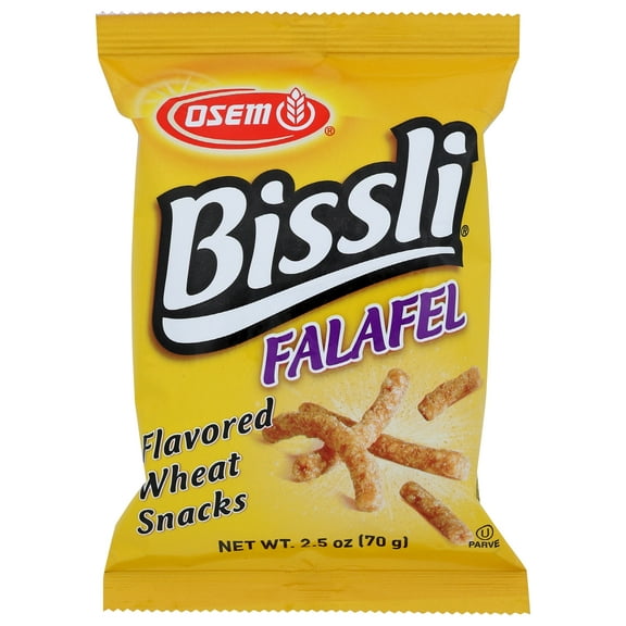Pack of 24, Osem Bissli Falafel Flavored Wheat Snacks, 2.5 oz