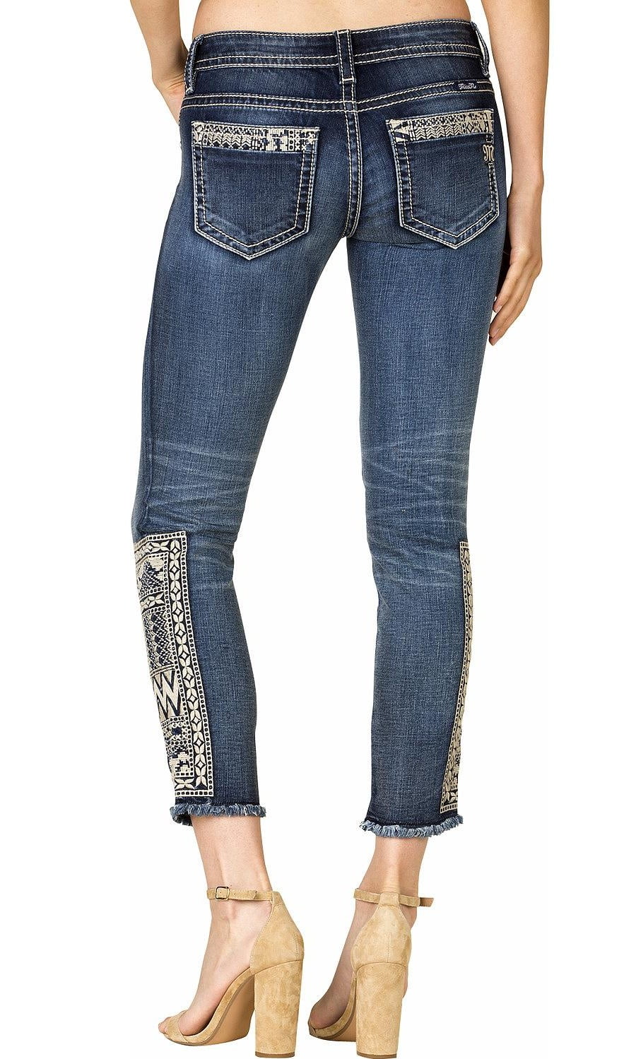 boho skinny ankle jeans