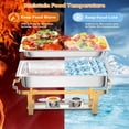 thumbnail image 4 of Bingirl Ensemble de 4 Buffets à Réchaud 8 Qt - Réchauds et Réchauds en Acier Inoxydable avec Cadre Pliant (Services Alimentaires Inclus), 4 of 7