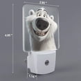 thumbnail image 2 of Balery Smiling Polar Bear Pattern LED Night Light with Automatic Sensor Plug in Night Light with Dusk-to-Dawn Light Sensor LED Nightlight 0.5W-UK, 2 of 7