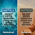 thumbnail image 6 of (2 Pack) Do Not Enter Contractor Access OSHA Notice Sign 7 Inch X 10 Inch Indoor / Outdoor Rust-Free Aluminum Metal Signs for Workplace, Workshop, and Construction Site, Made in the USA, 6 of 8