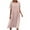 Pink, variant on Lovzfmll Dresses for Women, Women Fashion Summer V-Neck Short Sleeve Solid Waist Dresses Beige L