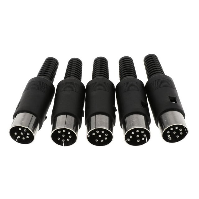 Conector DIN macho de 5 terminales de soldadura, 3/4/5/6/7/8 pines