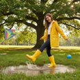 thumbnail image 5 of Litfun Mid Calf Rain Boots for Women Waterproof Garden Shoes, Yellow, Size 8-8.5, 5 of 6