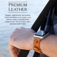thumbnail image 3 of Cardinals Premium Leather Unisex Watch Band for Apple Watch - 42/44/45/49mm(46mm Series 10) Long Brown by Affinity Bands, 3 of 5
