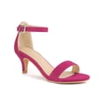 thumbnail image 1 of BLISSFUL STEP Sandales à Petits Talons pour Femmes à Brides, Bout Ouvert, Cheville, Rose Vif 7, 1 of 7