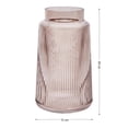 thumbnail image 2 of Florero Decorativo Hometrends 20 cm, Diseño Rayas, Vidrio Café, 2 of 4