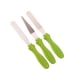 thumbnail image 2 of Paleta Pequeña De Acero Inoxidable Juego de 3 espátulas verdes para hornear con raspadores rectos y curvos y cuchillo para alisar JASKFLY, 2 of 8