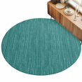 thumbnail image 2 of Dark Green Round Living Room Rugs 5 ft, Country Vintage Minimalist Solid Color Backdrop Washable Area Rug with Non-Slip Sturdy Edge Binding Round Carpet for Entryway Kitchen Bedroom Bathroom, 2 of 9