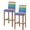 Multicolor, variant on Rainbow Colors Ombre Cream Bar Stool Covers Set of 2, Modern Abstract Art Aesthetics Stretch Bar Chair Covers with Backs, Removable Pub Counter Height Chair Cover for Kitchen Dining Room Cafe