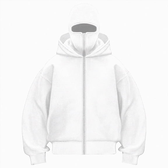 NOLDARES Women's Full Zip Up Hoodie Long Sleeve Hooded Sweatshirts Pockets Jacket Coat for Women(White,XXL)