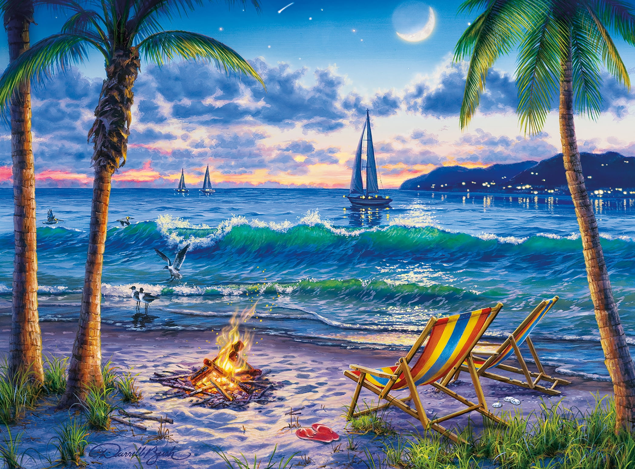 Buffalo Games 1000-Piece Darrell Bush Collection Coastal Twilight Jigsaw Puzzle
