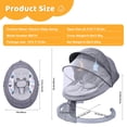 thumbnail image 5 of Baby Swing,HDJ portátil Bluetooth con velocidad de 5 Sway,10 canciones,color gris, 5 of 5