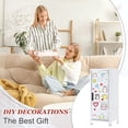 thumbnail image 7 of Mini Locker 4.3 x 10.8 Inch, 2 Pcs Small Locker with Lock Keys, Metal Money Safe Storage Box for Desk Bedroom, White/Rose Red, 7 of 7