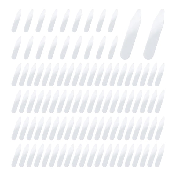 Milageto 100 Pieces Collar Stays Collar Holder Inserts for Men's Dress Business Women 5.08x1x0.08cm