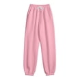 thumbnail image 5 of WhouRiu Girls Casual Sweatpants Letter Graphic Elastic Waist Joggers Pants Kids Comfortable Everyday Trousers With Pockets,11-12 Years, 5 of 5