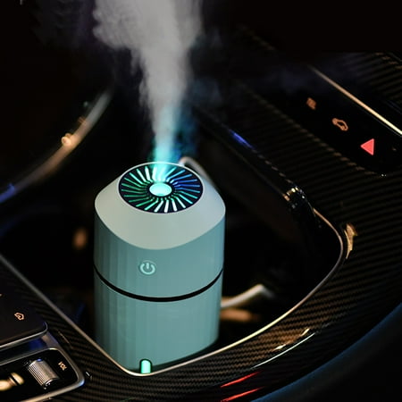 

kosheko USB Humidifier 320ML Capacity Quiet Cool Mist Portable Mini Humidifier Colorful Light Easy Clean Humidifier for Bedroom and Office USB Powered Low Noise. Sky Blue