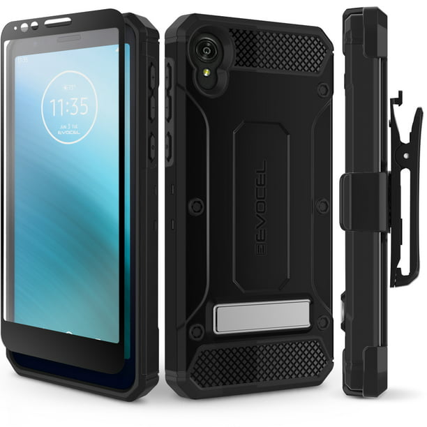 Motorola Moto E6 Case, Evocel [Glass Screen Protector