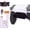 White Black and Black, variant on eXtremeRate Black Rubberized Grip Programable RISE4 V4 Remap Kit for PS5 Controller BDM-030 040 050 060 -White