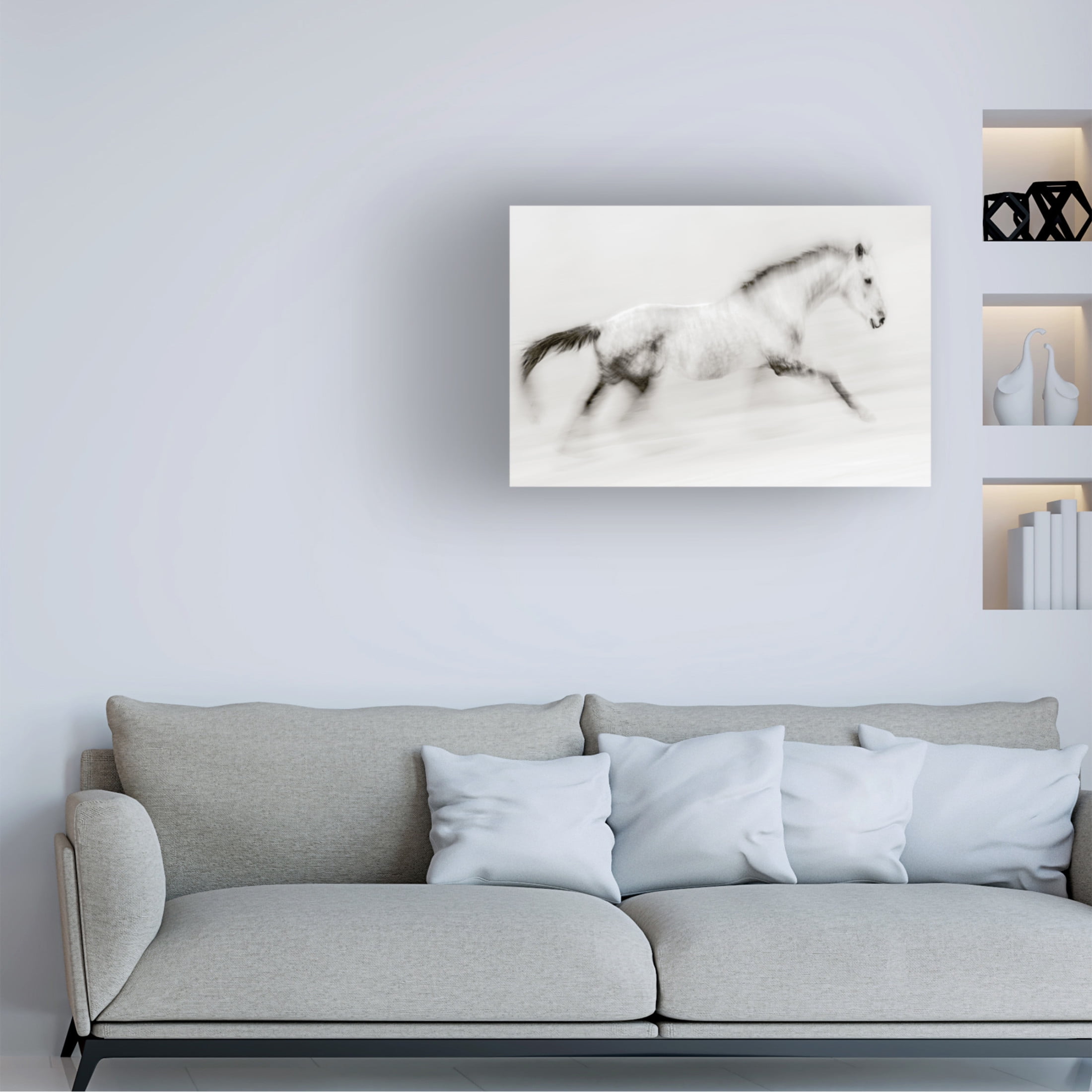 Canvas Wall Art - Martine Benezech 'The Unique Brush Stroke' Wall Art for Living Room, Bedroom, or Office D?cor by Trademark Fine Art - 47 x 30 Inches