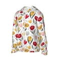thumbnail image 2 of Xecao Tulips Flowers for Sun Shirt-A lightweight, hoodie-style long-sleeve UV protection garment designed for other outdoor activities., 2 of 9