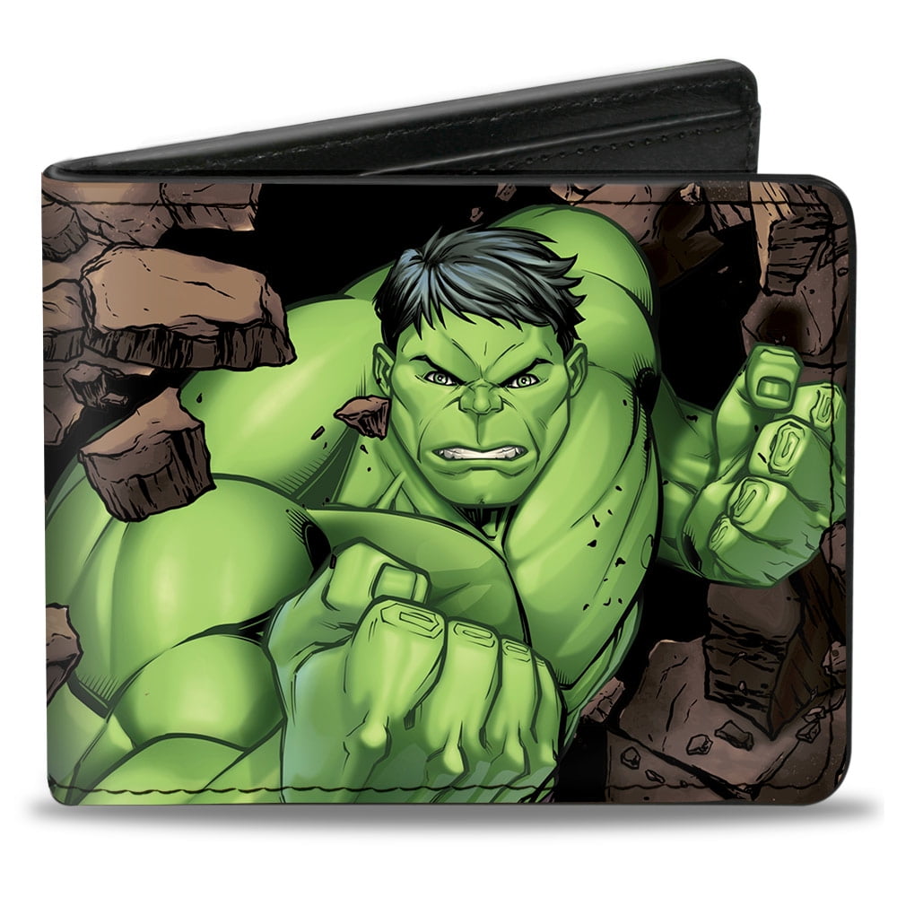 Download Buckle-Down - Wallet Bifold PU Avengers Hulk Breaking Rocks 2 Poses - Walmart.com - Walmart.com
