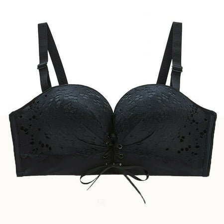 Sexy Women Lace Bra Multiway Strapless Bra Boost Push up Plunge Thick Padded Bra Lingerie Underwear