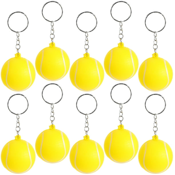 EeaseMX 20 llaveros deportivos de PU con forma de pelota de tenis, recuerdos para atletas.