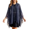 thumbnail image 2 of Shawls And Wraps For Evening Dresses Scarfs For Women Wedding Formal Shawl Dark Blue One Size, 2 of 5