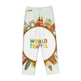 thumbnail image 4 of Junzan World Travel3 Women'S Pajama Pants Drawstring Comfy Sleep Bottoms With Pockets, 4 of 9