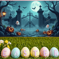thumbnail image 5 of Spooky Ghost Halloween Banner Pumpkin Decorations Haunted Gateyard for Party Decoration Halloween Event Indoor Outdoor, 5 of 9