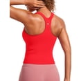 thumbnail image 1 of Musculosa CRZ YOGA sin costuras acanalada con espalda en Y roja XXS, 1 of 6