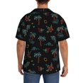 thumbnail image 3 of Pofeuu Hawaiian Style Print Mens Casual Short Sleeve Shirts Beach Summer Spread Collar Pocket Tops Men's Casual Short-sleeved Shirt-Small, 3 of 5