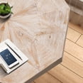 thumbnail image 3 of Octagonal Coffee Table with Patchwork Wood Top and Metal Legs - Antique Farmhouse Style, 3 of 10