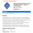 thumbnail image 2 of Windshield Washer Fluid Reservoir Cap - Compatible with 2005 - 2009, 2011 - 2014 Kia Sorento 2006 2007 2008 2012 2013, 2 of 2